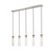 Z-Lite Beau Linear Chandelier, 5-Light, 4.75 In.W x 42 In.L x 12.75 In.H, Brushed Nickel/Clear 740P-5L-BN - alternate 5